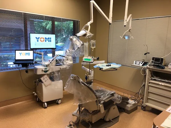 Patient room with dental chair