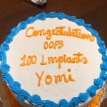 A cake with writing on it